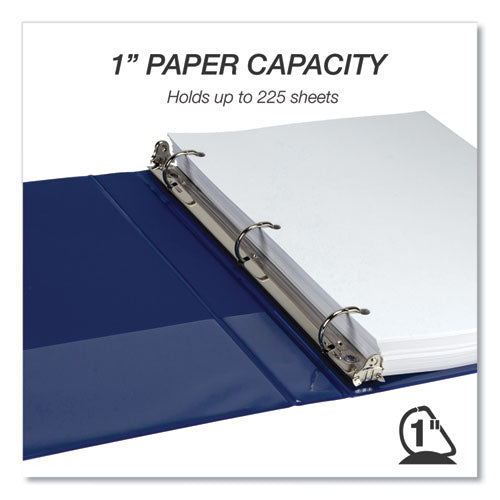 Image of Samsill® Durable D-Ring View Binders, 3 Rings, 1" Capacity, 11 x 8.5, Blueberry/Blue Coconut/Dragonfruit/Purple, 4/Pack