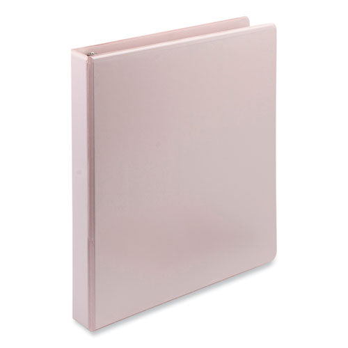 Image of Samsill® Earth's Choice Plant-Based BOHO D-Ring View Binders, 1" Capacity, 11 x 8.5, Rose, 2/Pack