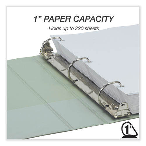 Image of Samsill® Earth's Choice Plant-Based BOHO D-Ring View Binders, 1" Capacity, 11 x 8.5, Sage, 2/Pack