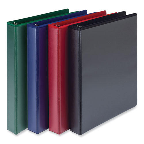 Image of Samsill® Durable D-Ring View Binders, 3 Rings, 1" Capacity, 11 x 8.5, Black/Blue/Green/Red, 4/Pack