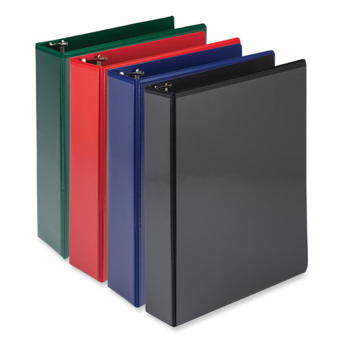 Image of Samsill® Durable D-Ring View Binders, 3 Rings, 2" Capacity, 11 x 8.5, Black/Blue/Green/Red, 4/Pack