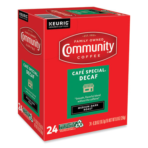 Image of Community Coffee® Cafe Special Decaf K-Cup, 24/Box