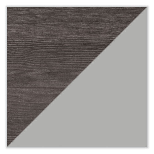 Image of Alera® Alera Modern Teacher Series Pedestal Desk, Left-Side Pedestal: Box/Box/File, 60" x 24" x 28.75", Charcoal Woodgrain/Gray