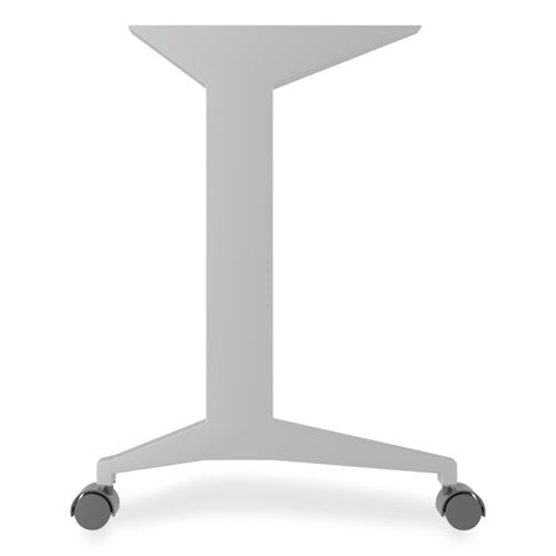 Image of Alera® Alera Modern Teacher Series Pedestal Desk, Left-Side Pedestal: Box/Box/File, 60" x 24" x 28.75", Charcoal Woodgrain/Gray