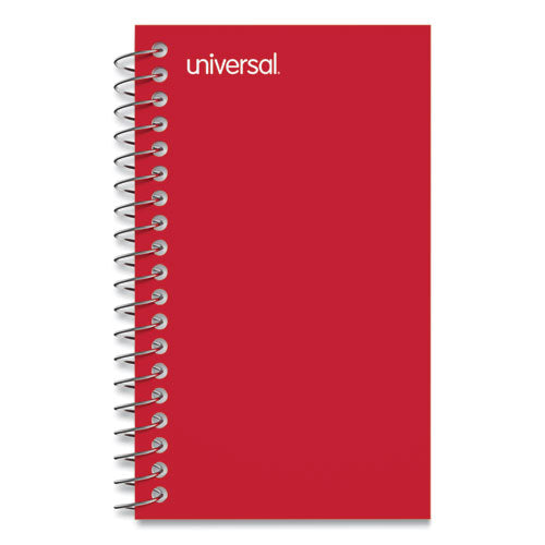 Image of Universal® Wirebound Memo Book, Narrow Rule, Red Cover, (50) 5 x 3 Sheets, 12/Pack
