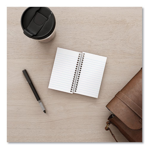 Image of Universal® Wirebound Memo Book, Narrow Rule, Red Cover, (50) 5 x 3 Sheets, 12/Pack