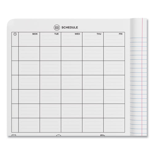 Image of Universal® Composition Book, Medium/College Rule, Black Marble Cover, (100) 9.75 x 7.5 Sheets, 6/Pack