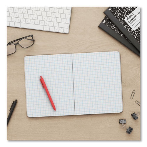 Image of Universal® Quad Rule Composition Book, Quadrille Rule (4 sq/in), Black Marble Cover, (100) 9.75 x 7.5 Sheets