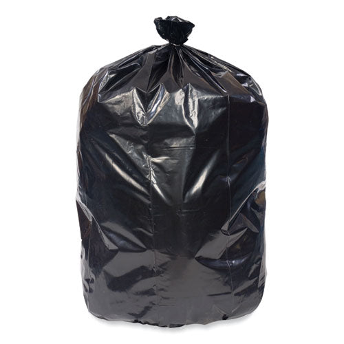 Image of Pitt Plastics Eco Strong Plus Can Liners, 33 gal, 1 mil, 33" x 39", Black, Perforated Roll, 150/Carton