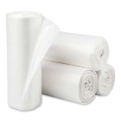 Image of Pitt Plastics Eco Strong Plus Can Liners, 44 gal, 1.35 mil, 37" x 50", Natural, Perforated Roll, 100/Carton