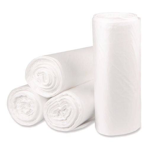 Image of Pitt Plastics Eco Strong Plus Can Liners, 33 gal, 13 mic, 33" x 39", Natural, Perforated Roll, 250/Carton