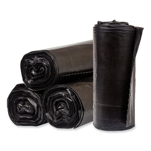 Image of Pitt Plastics Eco Strong Plus Can Liners, 40 gal, 1.35 mil, 40" x 46", Black, Perforated Roll, 100/Carton