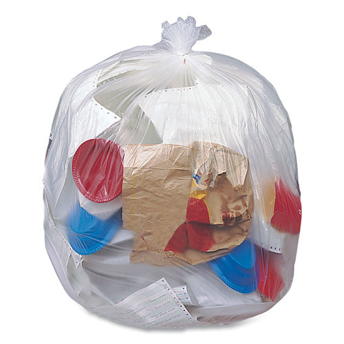 Image of Pitt Plastics Eco Strong Plus Can Liners, 40 gal, 1.35 mil, 40" x 46", Natural, Perforated Roll, 100/Carton