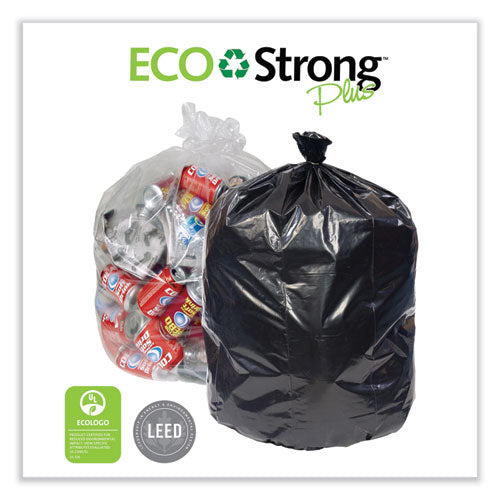 Image of Pitt Plastics Eco Strong Plus Can Liners, 33 gal, 13 mic, 33" x 39", Natural, Perforated Roll, 250/Carton