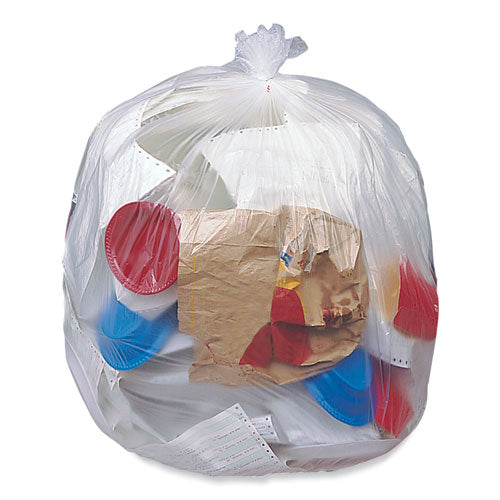 Image of Pitt Plastics Eco Strong Plus Can Liners, 40 gal, 16 mic, 40" x 46", Natural, Perforated Roll, 250/Carton