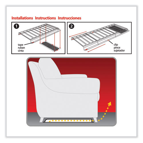 Image of deflecto® Under Furniture Air Deflector, 11 x 20 x 1.25, Clear