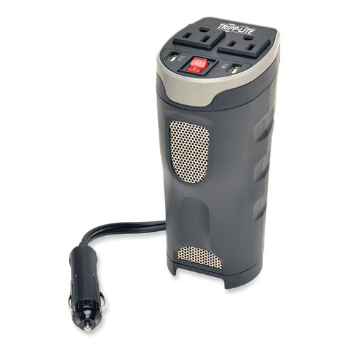 Image of Tripp Lite by Eaton PowerVerter Ultra-Compact Car Inverter, 200 W, Two AC Outlets/Two USB Ports