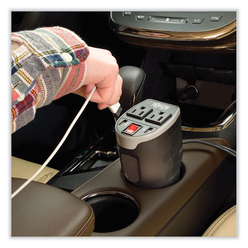 Image of Tripp Lite by Eaton PowerVerter Ultra-Compact Car Inverter, 200 W, Two AC Outlets/Two USB Ports