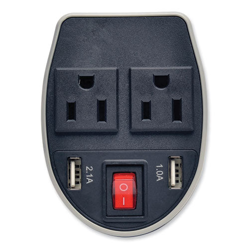 Image of Tripp Lite by Eaton PowerVerter Ultra-Compact Car Inverter, 200 W, Two AC Outlets/Two USB Ports
