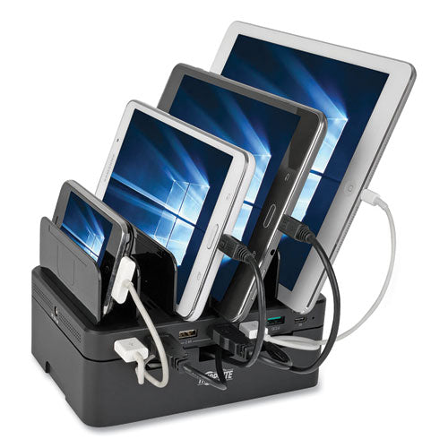 Image of Tripp Lite by Eaton USB Charging Station with Quick Charge 3.0, 7 Devices, 4.9 x 2.6 x 6.6, Black