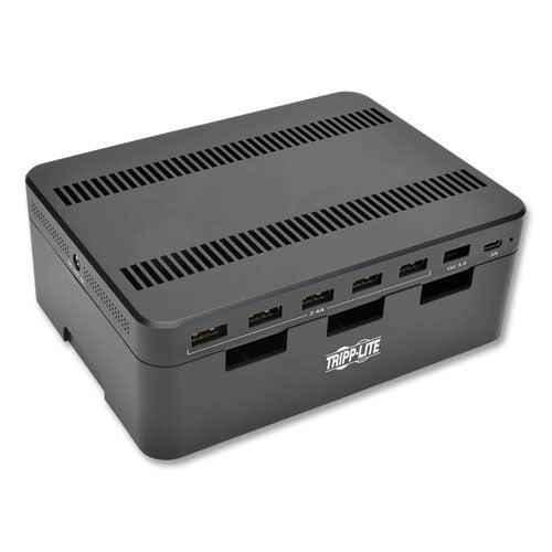 Image of Tripp Lite by Eaton USB Charging Station with Quick Charge 3.0, 7 Devices, 4.9 x 2.6 x 6.6, Black