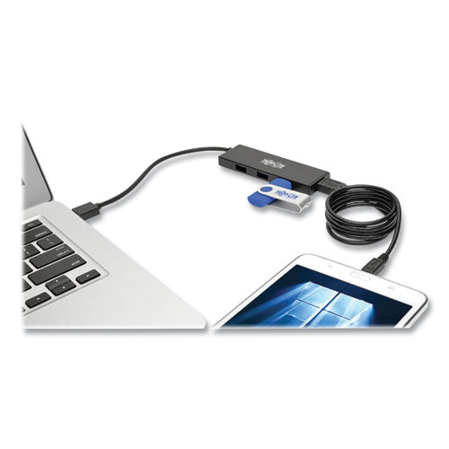 Image of Tripp Lite by Eaton Ultra-Slim Portable Usb 3.0 Superspeed Hub, 4 Ports, Black