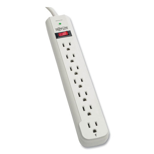 Image of Tripp Lite by Eaton Protect It! Surge Protector, 7 AC Outlets, 6 ft Cord, 1,080 J, Light Gray