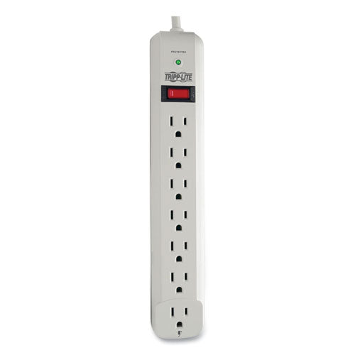 Image of Tripp Lite by Eaton Protect It! Surge Protector, 7 AC Outlets, 6 ft Cord, 1,080 J, Light Gray