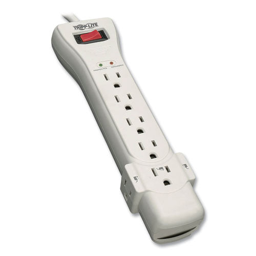 Image of Tripp Lite by Eaton Protect It! Surge Protector, 7 AC Outlets, 7 ft Cord, 2,160 J, Light Gray