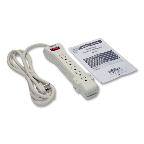 Image of Tripp Lite by Eaton Protect It! Surge Protector, 7 AC Outlets, 7 ft Cord, 2,160 J, Light Gray