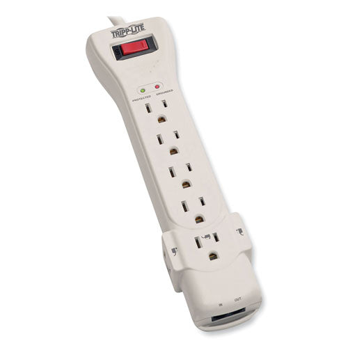 Image of Tripp Lite by Eaton Protect It! Surge Protector, 7 AC Outlets, 15 ft Cord, 2,520 J, Light Gray