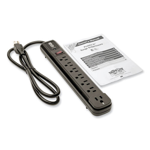 Image of Tripp Lite by Eaton Protect It! Surge Protector, 7 AC Outlets, 4 ft Cord, 1,080 J, Black
