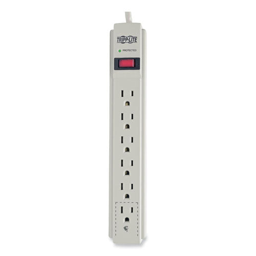 Image of Tripp Lite by Eaton Protect It! Surge Protector, 6 AC Outlets, 4 ft Cord, 790 J, Light Gray