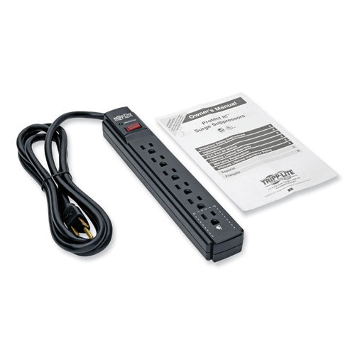 Image of Tripp Lite by Eaton Protect It! Surge Protector, 6 AC Outlets, 6 ft Cord, 790 J, Black