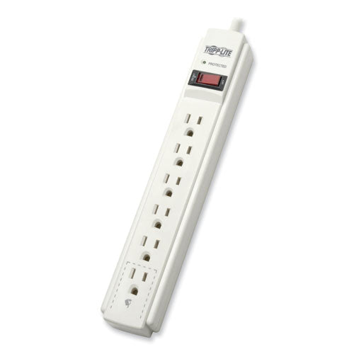Image of Tripp Lite by Eaton Protect It! Surge Protector, 6 AC Outlets, 6 ft Cord, 790 J, Light Gray