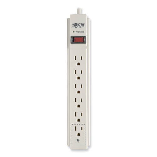 Image of Tripp Lite by Eaton Protect It! Surge Protector, 6 AC Outlets, 6 ft Cord, 790 J, Light Gray