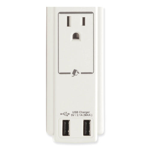 Image of Tripp Lite by Eaton Protect It! Surge Protector, 6 AC Outlets/2 USB Ports, 6 ft Cord, 990 J, Cool Gray