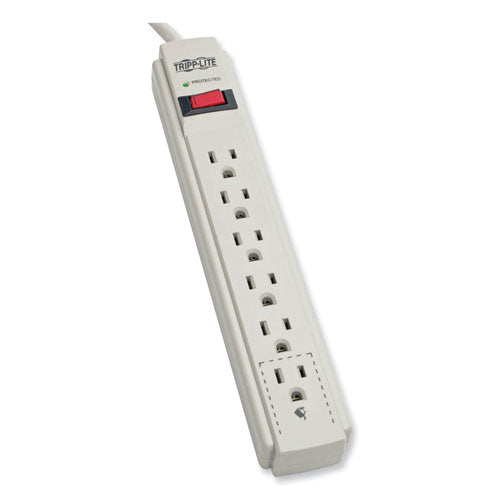 Image of Tripp Lite by Eaton Protect It! Surge Protector, 6 AC Outlets, 15 ft Cord, 790 J, Light Gray