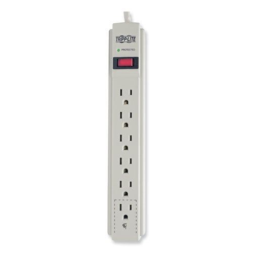 Image of Tripp Lite by Eaton Protect It! Surge Protector, 6 AC Outlets, 15 ft Cord, 790 J, Light Gray