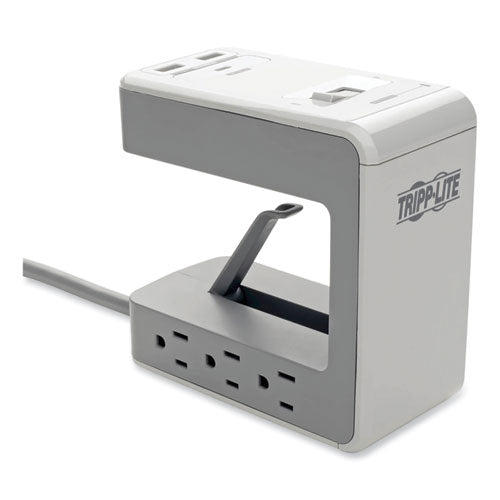 Image of Tripp Lite by Eaton Surge Protector, 6 AC Outlets/2 USB-A and 1 USB-C Ports, 8 ft Cord, 1,080 J, Gray