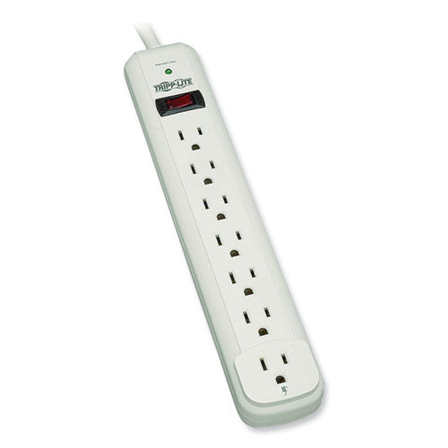 Image of Tripp Lite by Eaton Protect It! Surge Protector, 7 AC Outlets, 12 ft Cord, 1,080 J, Light Gray