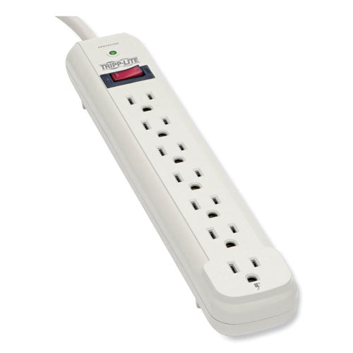 Image of Tripp Lite by Eaton Protect It! Surge Protector, 7 AC Outlets, 25 ft Cord, 1,080 J, Light Gray