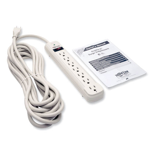 Image of Tripp Lite by Eaton Protect It! Surge Protector, 7 AC Outlets, 25 ft Cord, 1,080 J, Light Gray