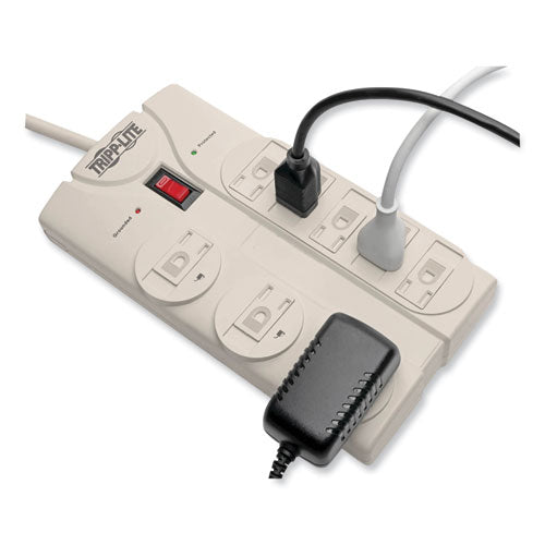 Image of Tripp Lite by Eaton Protect It! Surge Protector, 8 AC Outlets, 8 ft Cord, 1,440 J, Light Gray