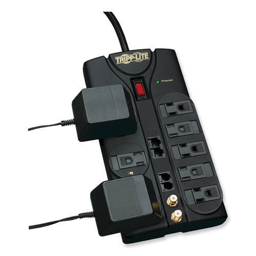 Image of Tripp Lite by Eaton Protect It! Surge Protector, 8 AC Outlets, 10 ft Cord, 3,240 J, Black