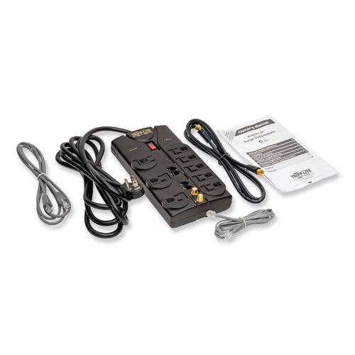 Image of Tripp Lite by Eaton Protect It! Surge Protector, 8 AC Outlets, 10 ft Cord, 3,240 J, Black