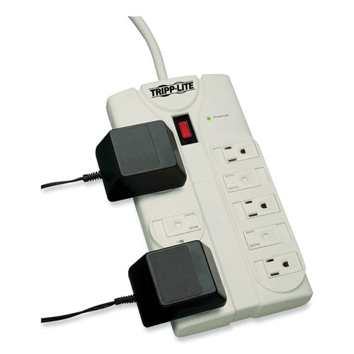 Image of Tripp Lite by Eaton Protect It! Surge Protector, 8 AC Outlets, 25 ft Cord, 1,440 J, Light Gray