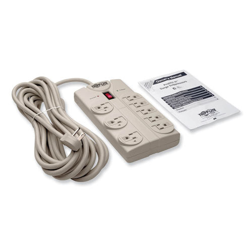 Image of Tripp Lite by Eaton Protect It! Surge Protector, 8 AC Outlets, 25 ft Cord, 1,440 J, Light Gray