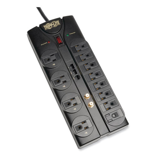 Image of Tripp Lite by Eaton Protect It! Surge Protector, 12 AC Outlets, 8 ft Cord, 2,880 J, Black
