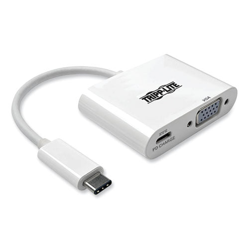 Image of Tripp Lite by Eaton USB 3.1 Gen 1 USB-C to VGA Adapter, 3", White
